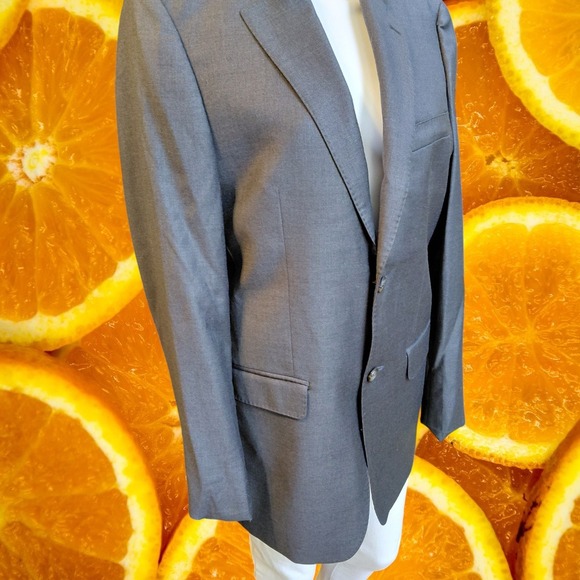 Ralph Lauren Mens 36R‎ Slim Fit Wool Blazer Sport Coat Gray Single Breasted
